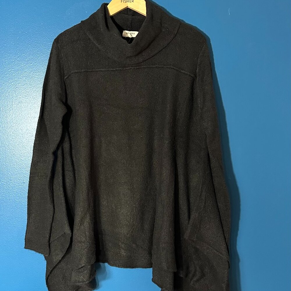 NWT Umgee Black Oversized Loose Neck Sweater, Size S, Super Soft